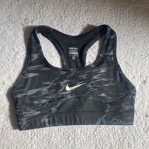 Nike black marbled sports bra - Size XS